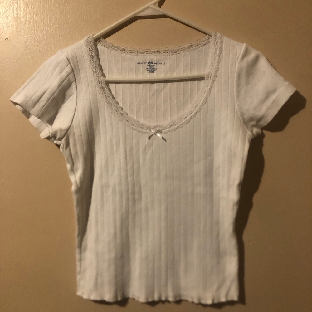 Brandy Melville Lace Trim Top